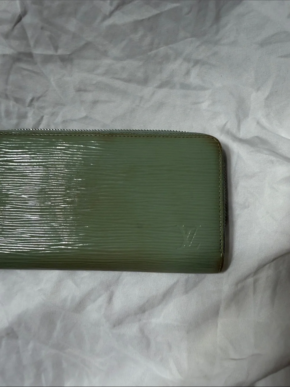 Louis Vuitton Epi Zip-Around Wallet in Sage Green